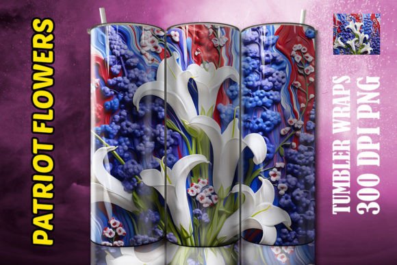 3D Bluebells Flower Tumbler 1 Design Guide