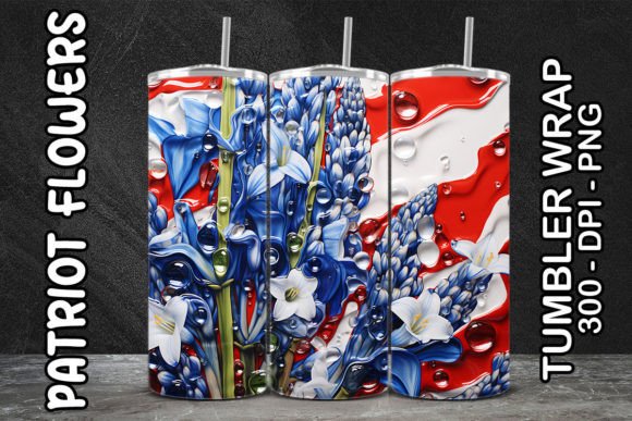 3D Bluebells Flower Tumbler 12: Elevating Sublimation Projects with Realistic Floral Designs
