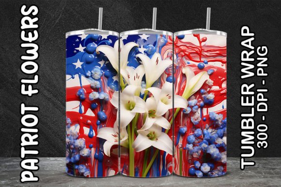 3D Bluebells Flower Tumbler 23: Elevating Sublimation with High-Resolution Digital Art