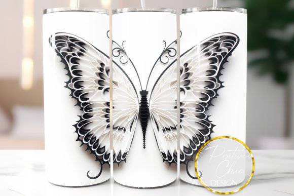 3D Butterfly Tumbler Wrap Sublimation Design Guide