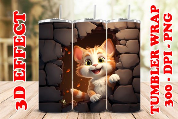 3D Cat Flower Tumbler 4: Sublimation Wrap Guide