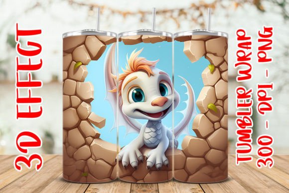 3D Cute Dragon Flower Tumbler 6: Elevating Sublimation Projects with Whimsical Design