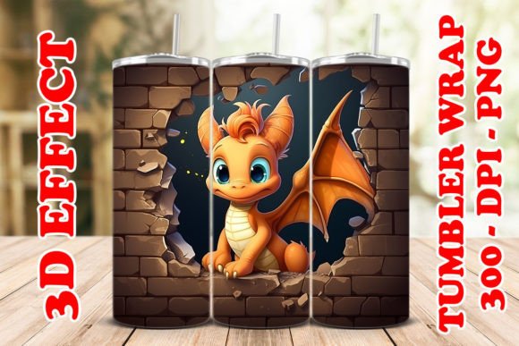 3D Cute Dragon Flower Tumbler 8: Elevating Sublimation Projects with Whimsical Design