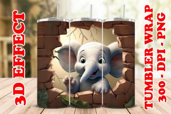 3D Cute Elephant Flower Tumbler 3 Design Guide