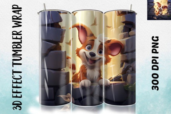 3D Dog Flower Tumbler 11: Sublimation Wrap Guide