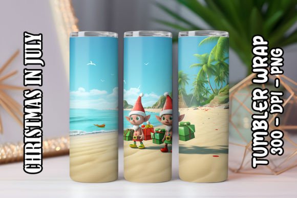 3D Elves Tumbler 8: Elevating Holiday Drinkware with Instant Digital Sublimation