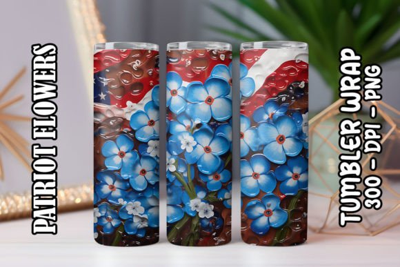 3D Forget-me-nots Flower Tumbler 1: A Comprehensive Guide to Digital Sublimation Design