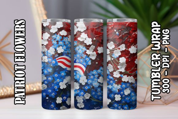 3D Forget-me-nots Flower Tumbler 3: Elevating Sublimation with Botanical Realism