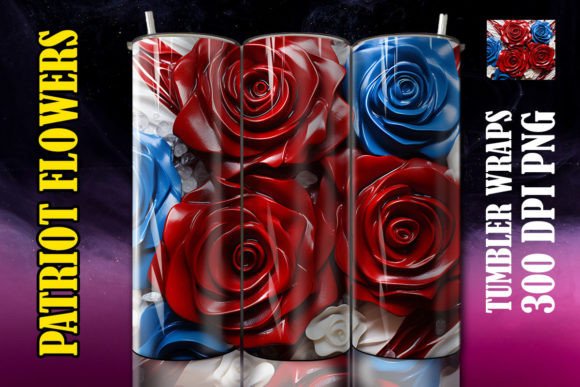 3D Red Roses Flower Tumbler 3: Elevating Sublimation Projects with Realistic Floral Depth