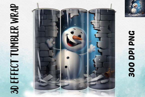 3D Snow Man Flower Tumbler 3: Creative Sublimation Guide
