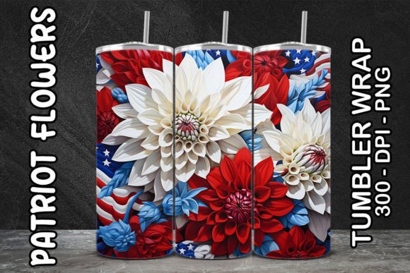 3D White Dahlias Flower Tumbler 1: Elevating Sublimation Projects with Elegant Floral Design
