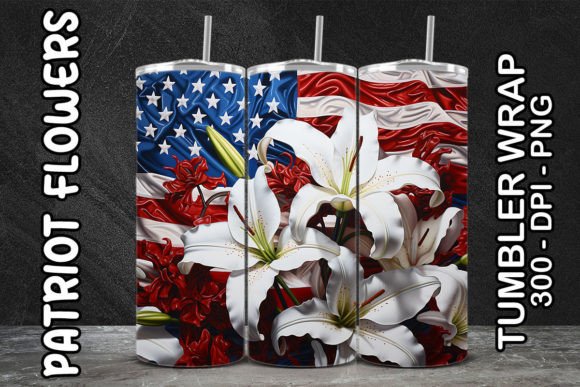 3D White Lilies Flower Tumbler 2: Elevating Sublimation Projects with Elegant Floral Design