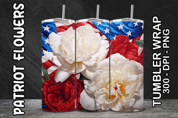 3D White Peonies Flower Tumbler 2: Elevating Sublimation Projects with Realistic Floral Design