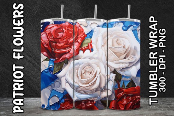 3D White Roses Flower Tumbler 6: Integrating Digital Assets into Sublimation Workflows