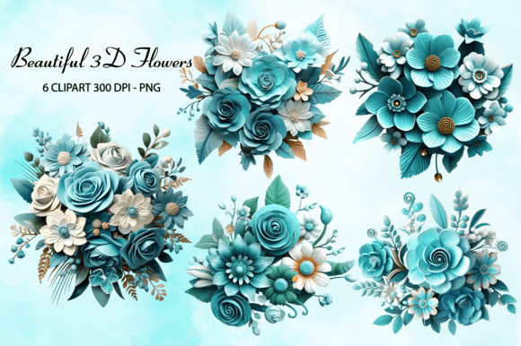 Beautiful 3D Flower Sublimation Clipart Guide