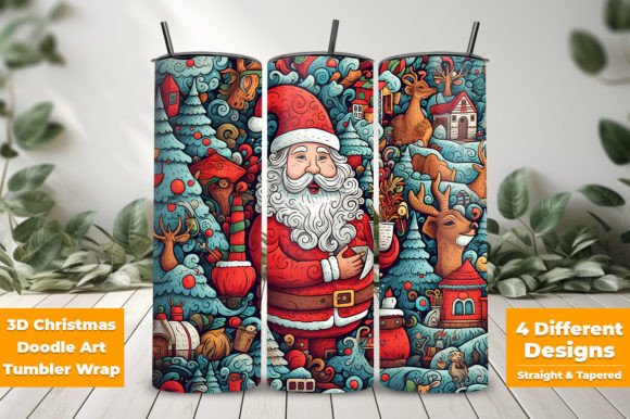 Evaluating the 3D Christmas Doodle Art Tumbler Wrap for Professional Sublimation
