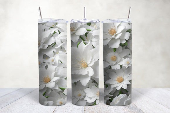 Evaluating the 3D Floral Botanical White Tumbler Wrap for Sublimation Projects