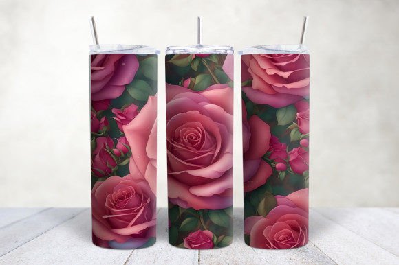 Evaluating the 3D Roses Floral Seamless Tumbler Wrap for Professional Sublimation