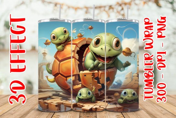 Mastering Sublimation with the 3D Cute Turtles Flower Tumbler 7 Design